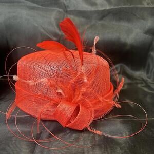 Kentucky Derby Ascot Royal Church Fascinator Red Hat Mary Jean Collection w/ Box